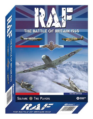 Decision Games' RAF board game box