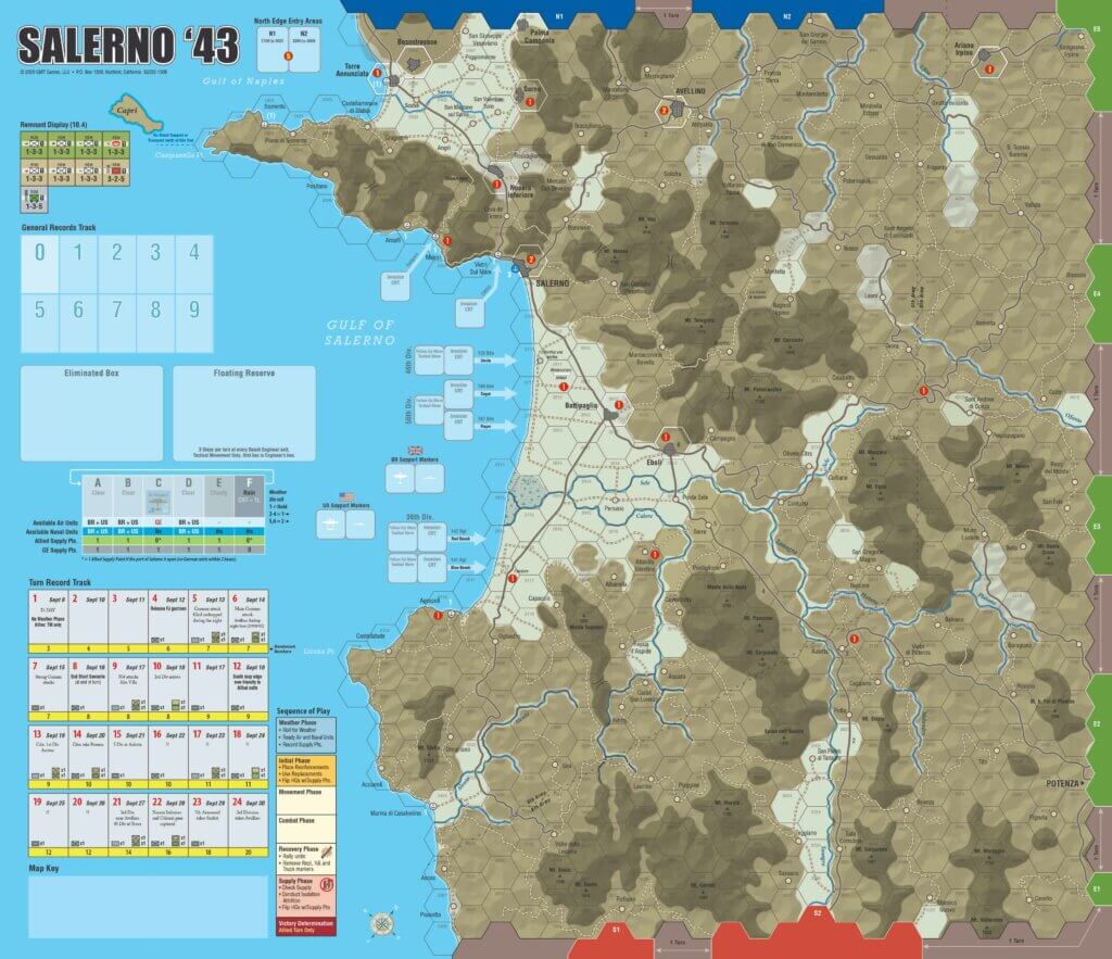 three war game preorders salerno '43 43 map
