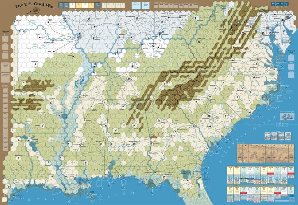 us u.s. civil war map america american