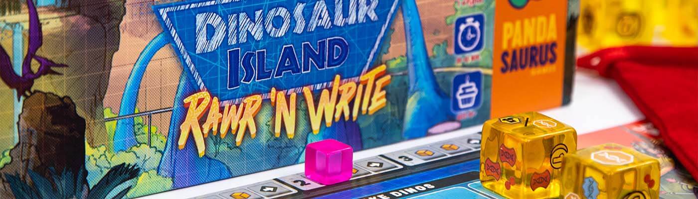 roll and write games dinosaur island rawr n