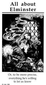 black and white sketch of a wizard smoking a pipe and writing on a scroll with a quill pen