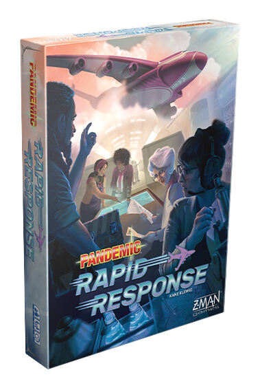 real time games Pandemic: Rapid Response box, game design by Kane Klenko from Renegade Game Studios