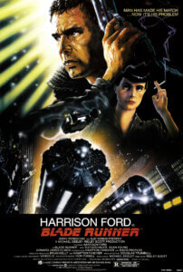 Blade Runner movie poster 1982 featuring Harrison Ford