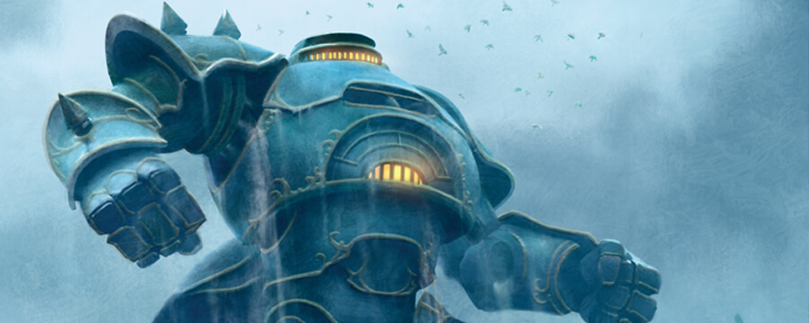 large robotic humanoid figure