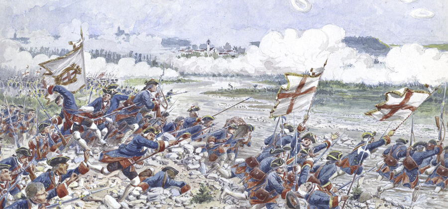 painting of the Battle of Bassignano in 1745