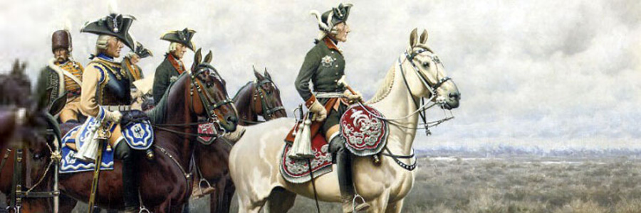 painting of King Frederick the Great on a horse